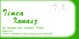timea kanasz business card